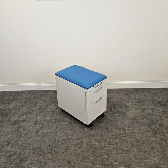 Pre-Owned Pedestal File Blue Cushion - Duckys Office Furniture