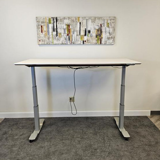 Pre-Owned Height Adjustable Desk With Casters or glides - Duckys Office Furniture
