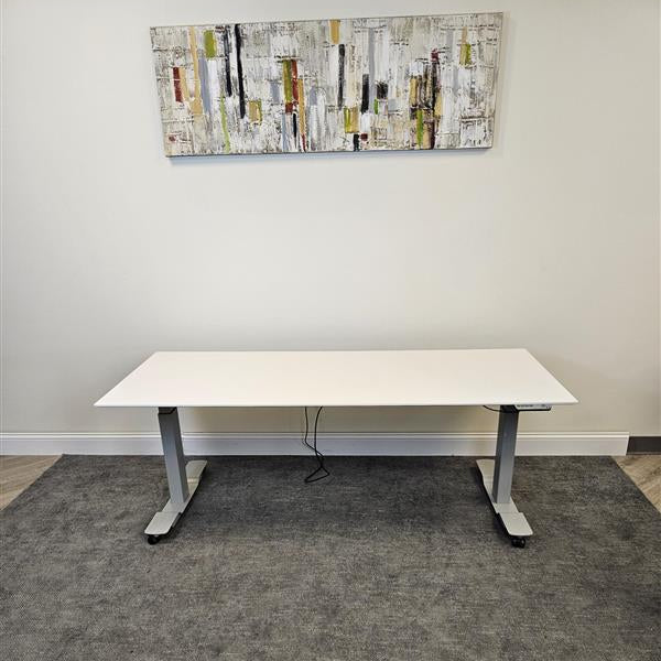 Pre-Owned Height Adjustable Desk With Casters or glides - Duckys Office Furniture