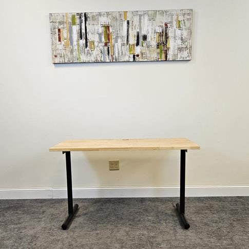 Pre-Owned Small Butcher Block Table With T-Legs - Duckys Office Furniture
