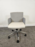 Pre-Owned Fully Upholstered Conference Chair-Cream - Duckys Office Furniture