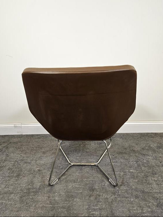 Pre-Owned Keilhauer Brown Leather Side Chair