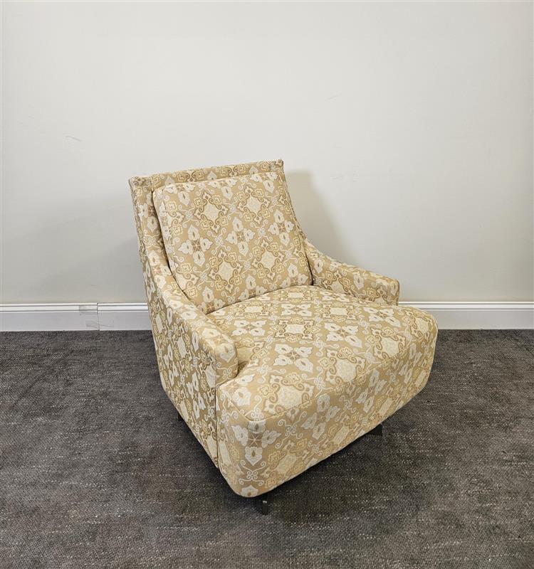 Pre-Owned Lounge Floral Chair with Swivel Base