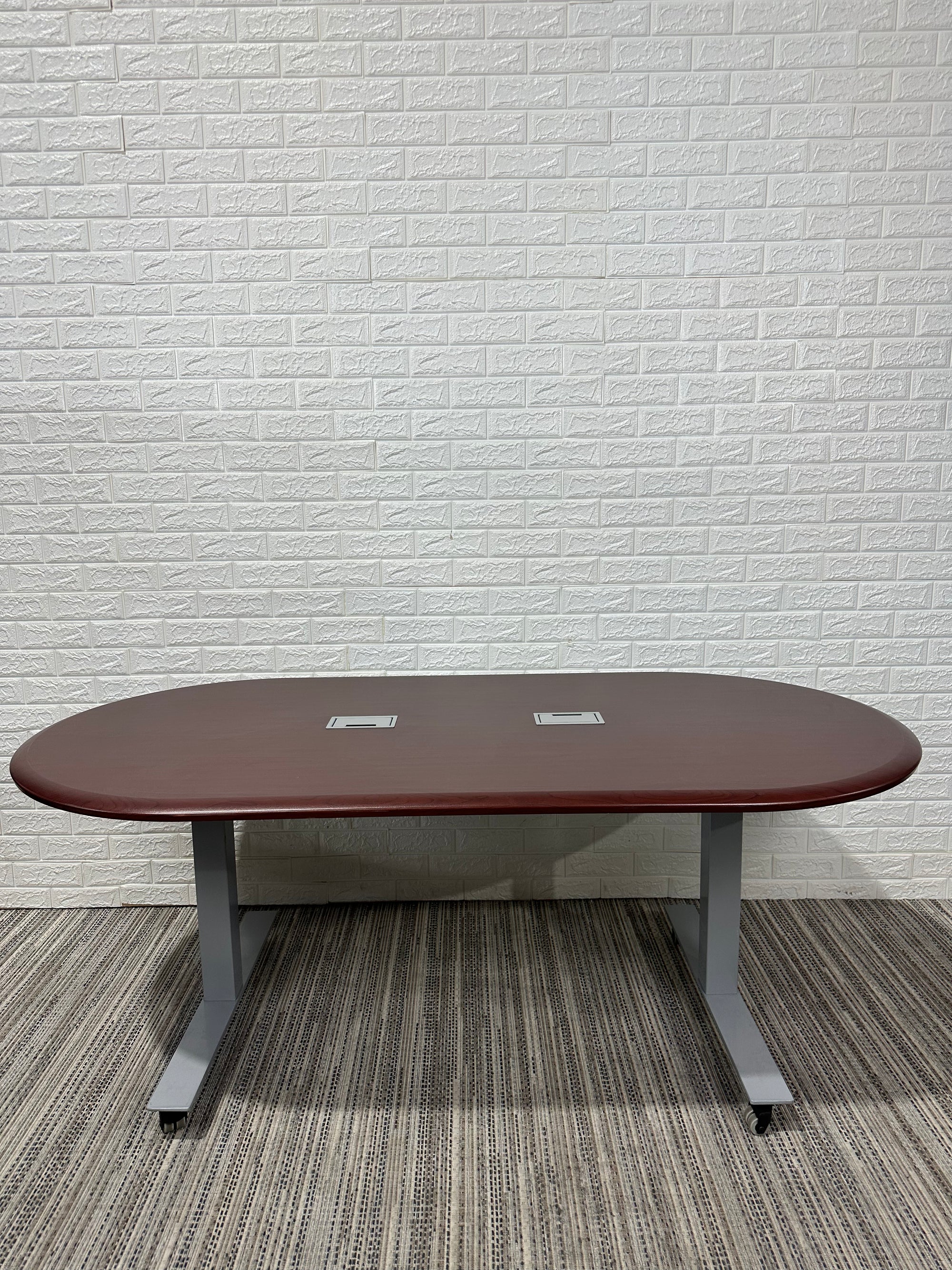 Pre-Owned iMovR Red Wood Conference Table - Duckys Office Furniture