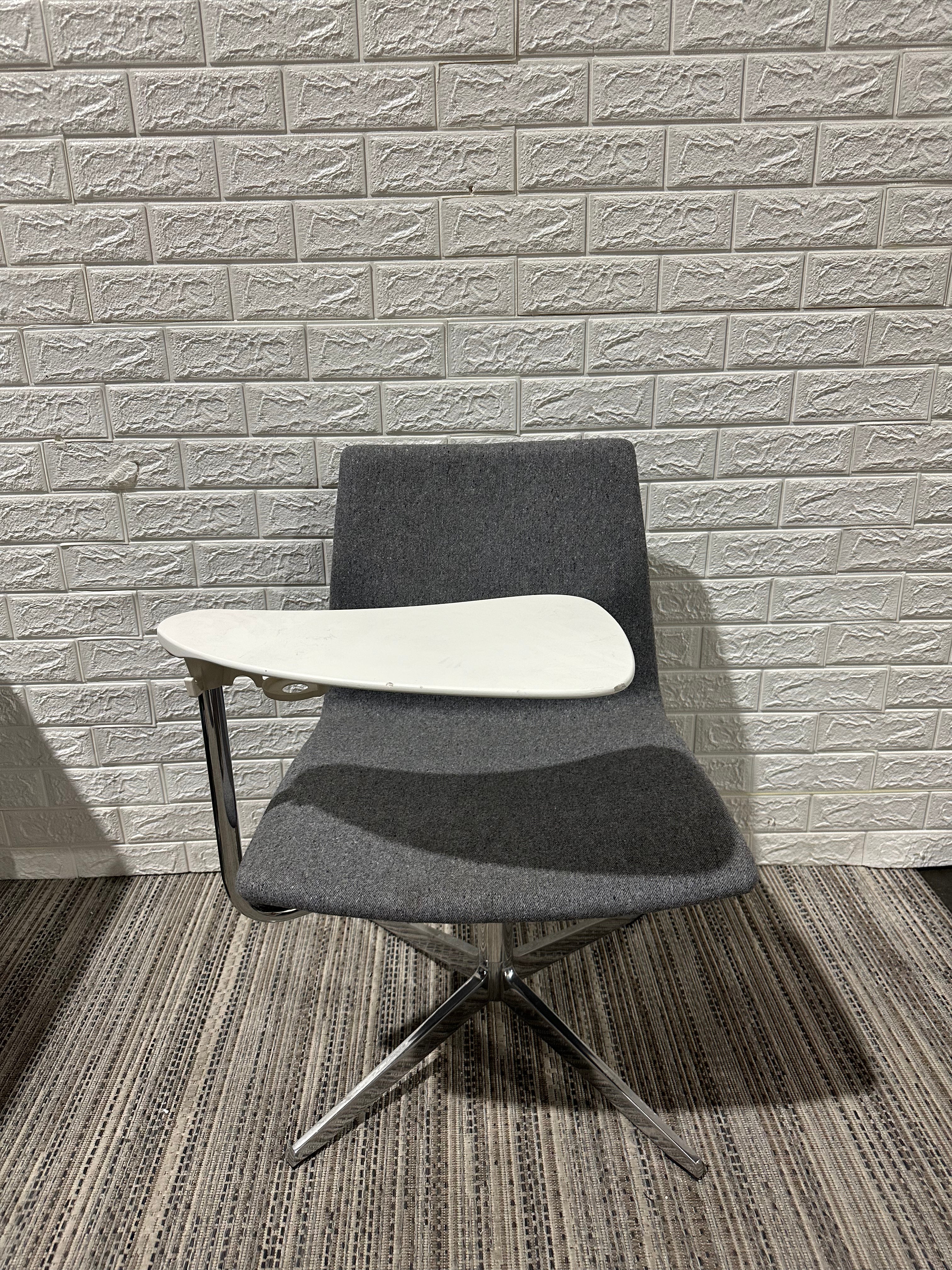 Pre-Owned Grey Chair with Tray - Duckys Office Furniture