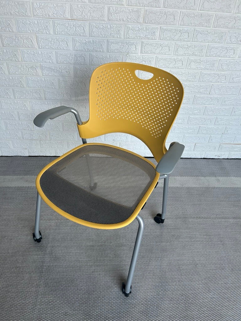 Pre-Owned Herman Miller Capers - Yellow Mesh Seat - Duckys Office Furniture