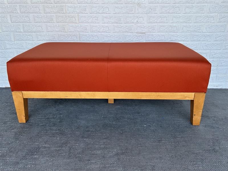 Pre-Owned Kimball Orange Bench with Maple Legs - Duckys Office Furniture