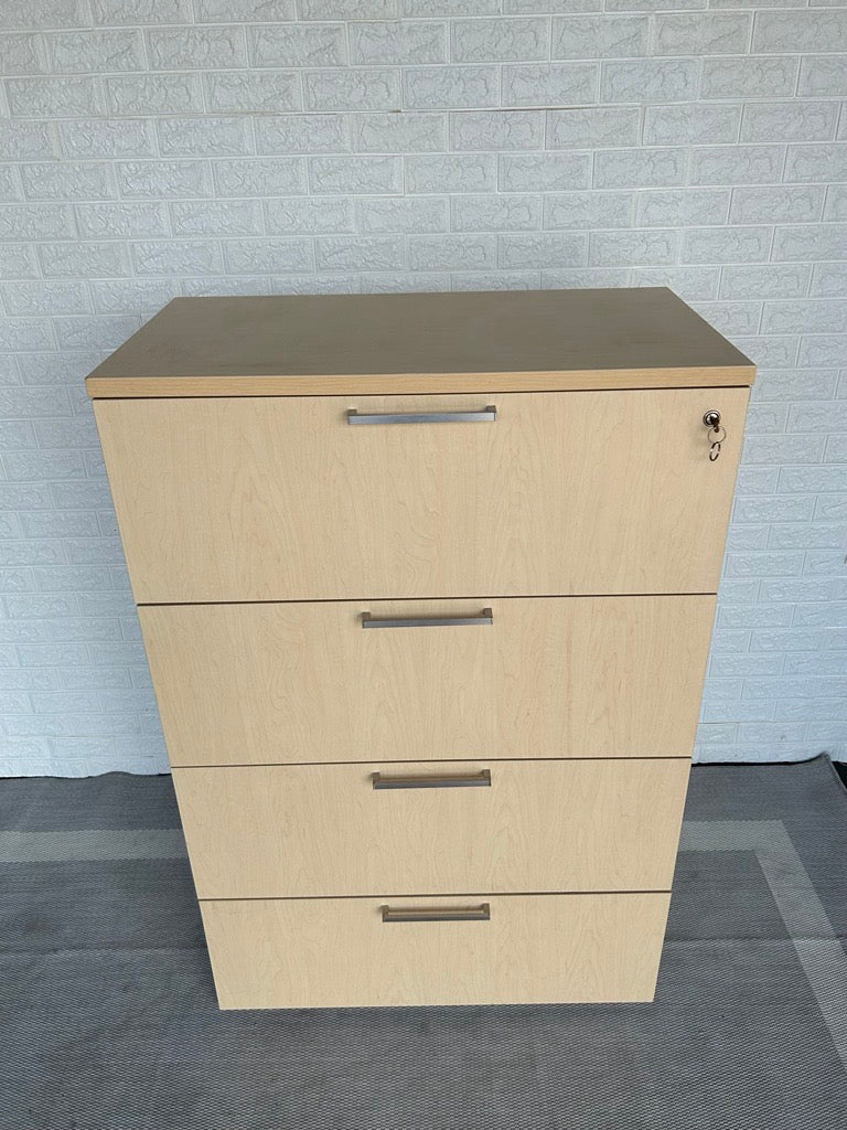 Pre-Owned Maple 4-Drawer Lateral - Duckys Office Furniture