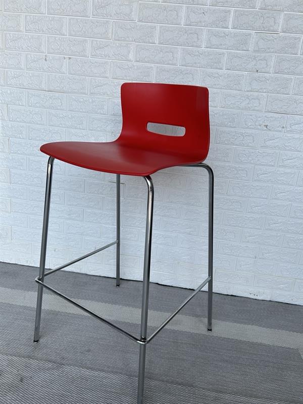 Pre-Owned Red Counter Stool - Duckys Office Furniture