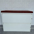 Pre-Owned 2-Drawer Lateral with Red Topper - Duckys Office Furniture