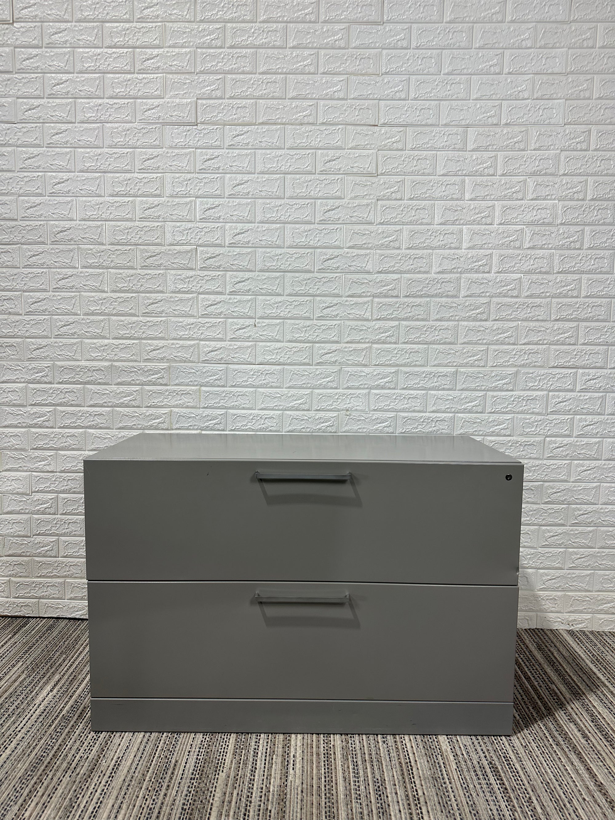 Pre-Owned Grey Two-Drawer Lateral File - Duckys Office Furniture