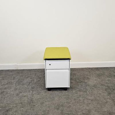 Pre-Owned Pedestal File w Light Green Cushion - Duckys Office Furniture