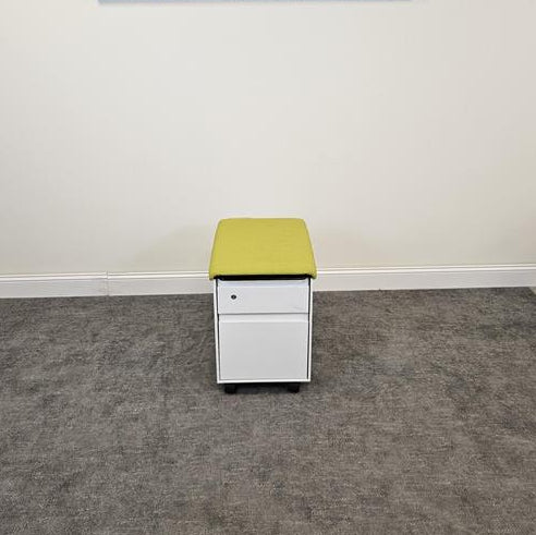 Pre-Owned Pedestal File w Light Green Cushion - Duckys Office Furniture