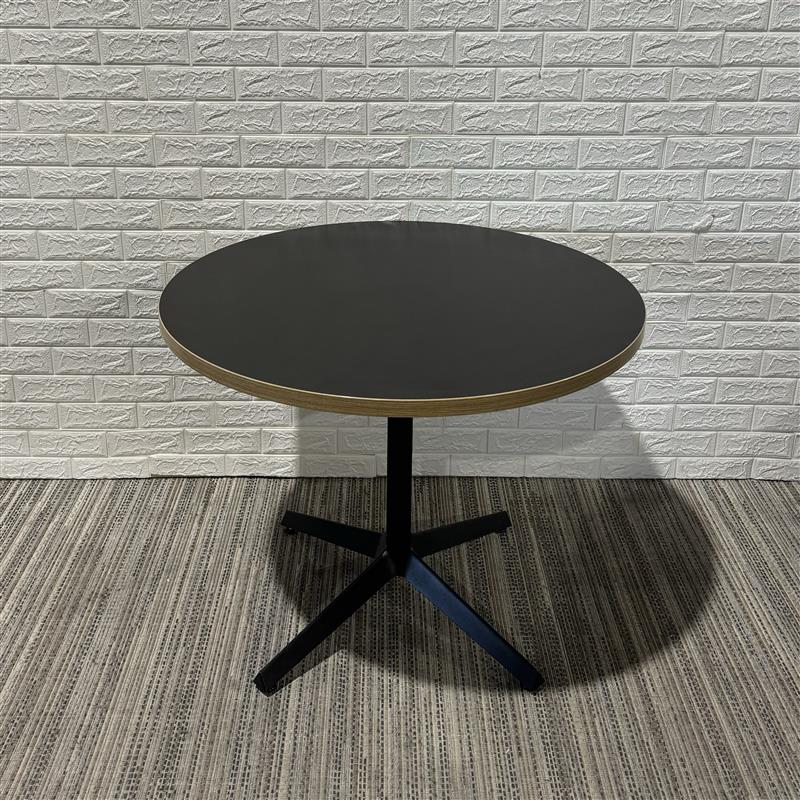 Pre-owned Black Table With Wood Trim