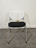 Pre-Owned Stacking Chairs - Plastic Back with Fabric Seat - Duckys Office Furniture