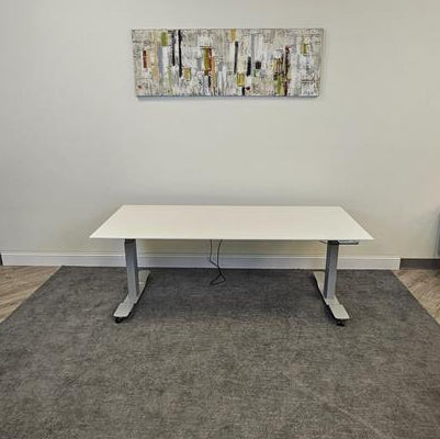 Pre-Owned Height Adjustable Desk With Casters or glides - Duckys Office Furniture