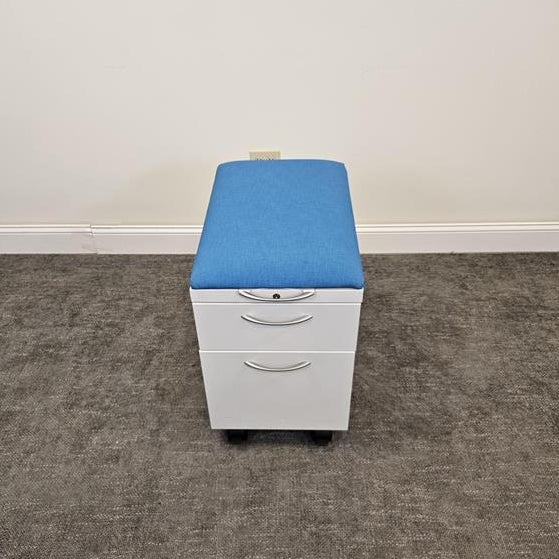 Pre-Owned Pedestal File Blue Cushion - Duckys Office Furniture