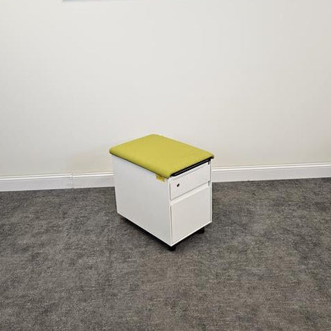 Pre-Owned Pedestal File w Light Green Cushion - Duckys Office Furniture