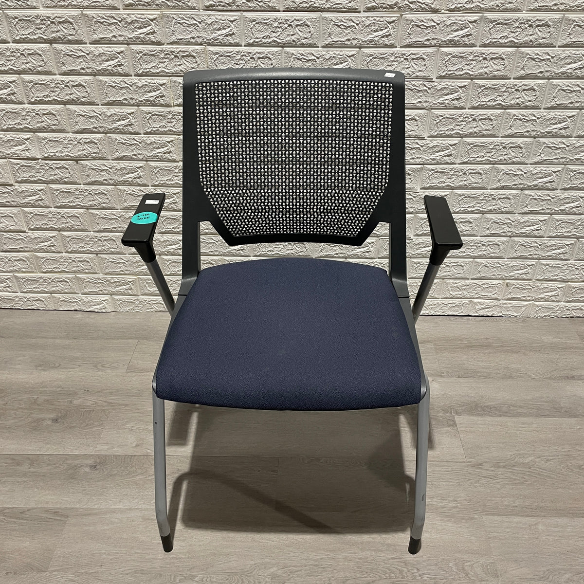 Pre-owned Fabric Padded Plastic Stacking Chair [ SHEF ] - Duckys Office Furniture