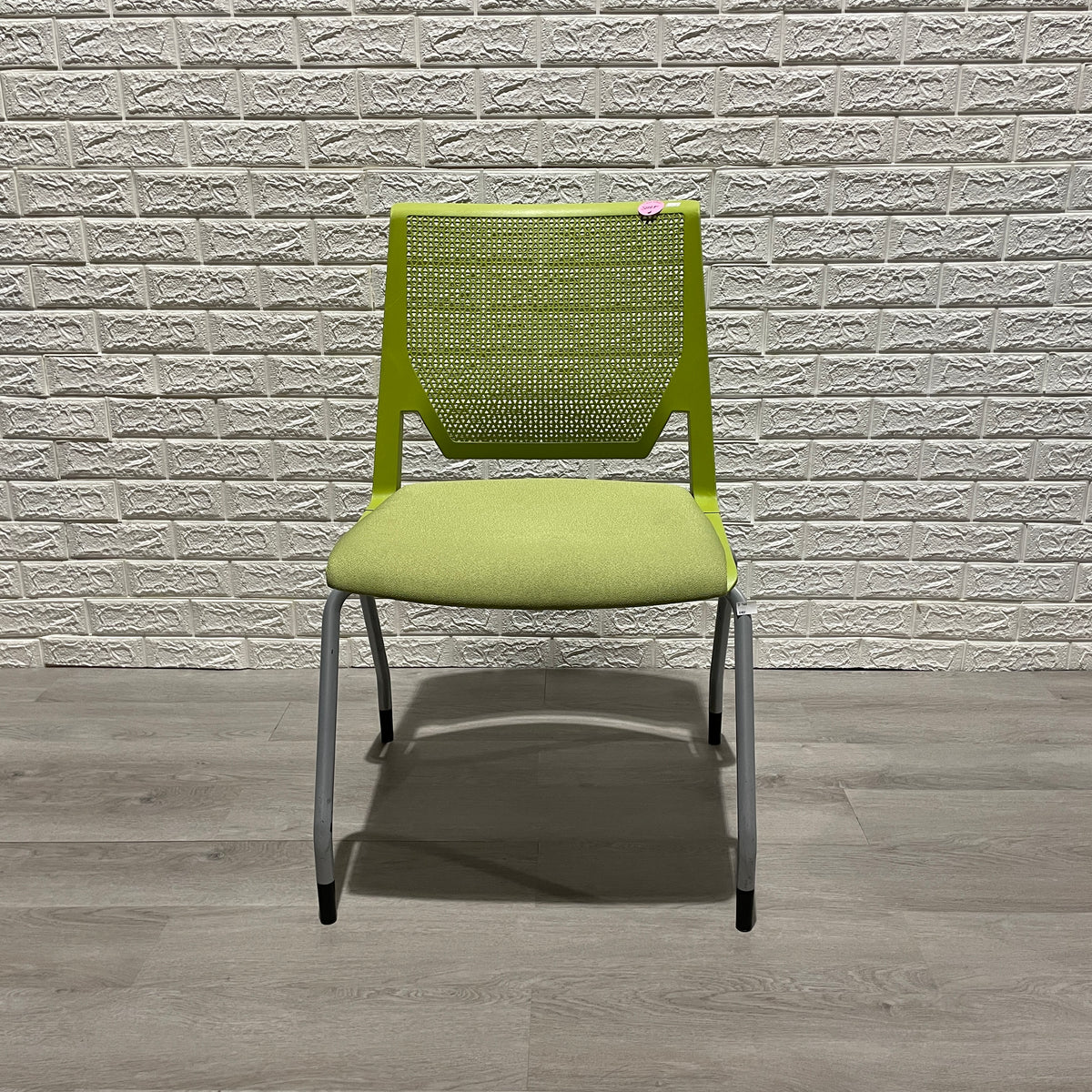 Pre-owned Fabric Padded Plastic Stacking Chair [ SHEF ] - Duckys Office Furniture